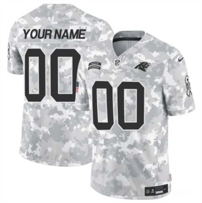 Men%27s Carolina Panthers Active Player Custom 2024 F.U.S.E Arctic Camo Salute To Service Limited Stitched Football Jersey->customized nfl jersey->Custom Jersey